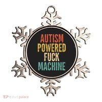 Autism Powered Fuck Machine Funny Quote Gift Ornament thumb 0