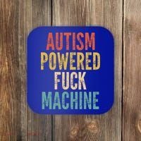 Autism Powered Fuck Machine Funny Quote Gift Coaster thumb 0