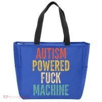 Autism Powered Fuck Machine Funny Quote Gift Tote Bag thumb 0