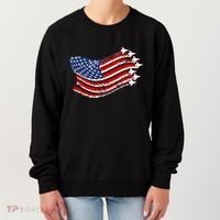 American Patriotic Fighter Jets Usa Flag Women's Sweatshirt thumb 0
