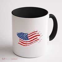 American Patriotic Fighter Jets Usa Flag Coffee Mug thumb 1