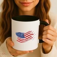 American Patriotic Fighter Jets Usa Flag Coffee Mug thumb 3