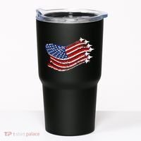 American Patriotic Fighter Jets Usa Flag Tumbler thumb 0
