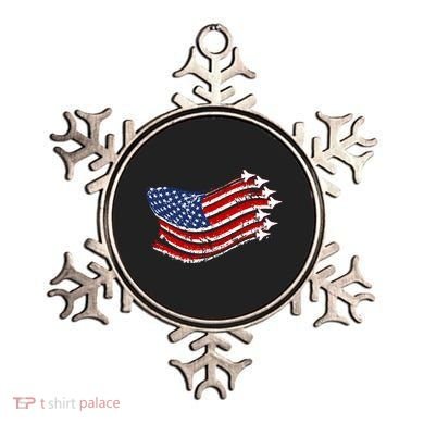 American Patriotic Fighter Jets Usa Flag Ornament