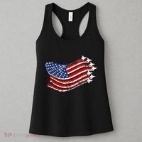 American Patriotic Fighter Jets Usa Flag Women's Tank Top thumb 3