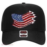 American Patriotic Fighter Jets Usa Flag Hat thumb 0