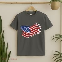American Patriotic Fighter Jets Usa Flag T-Shirt thumb 2