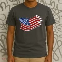 American Patriotic Fighter Jets Usa Flag T-Shirt thumb 3
