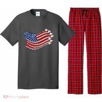 American Patriotic Fighter Jets Usa Flag Pajama Set thumb 0