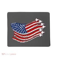 American Patriotic Fighter Jets Usa Flag Mousepad thumb 0