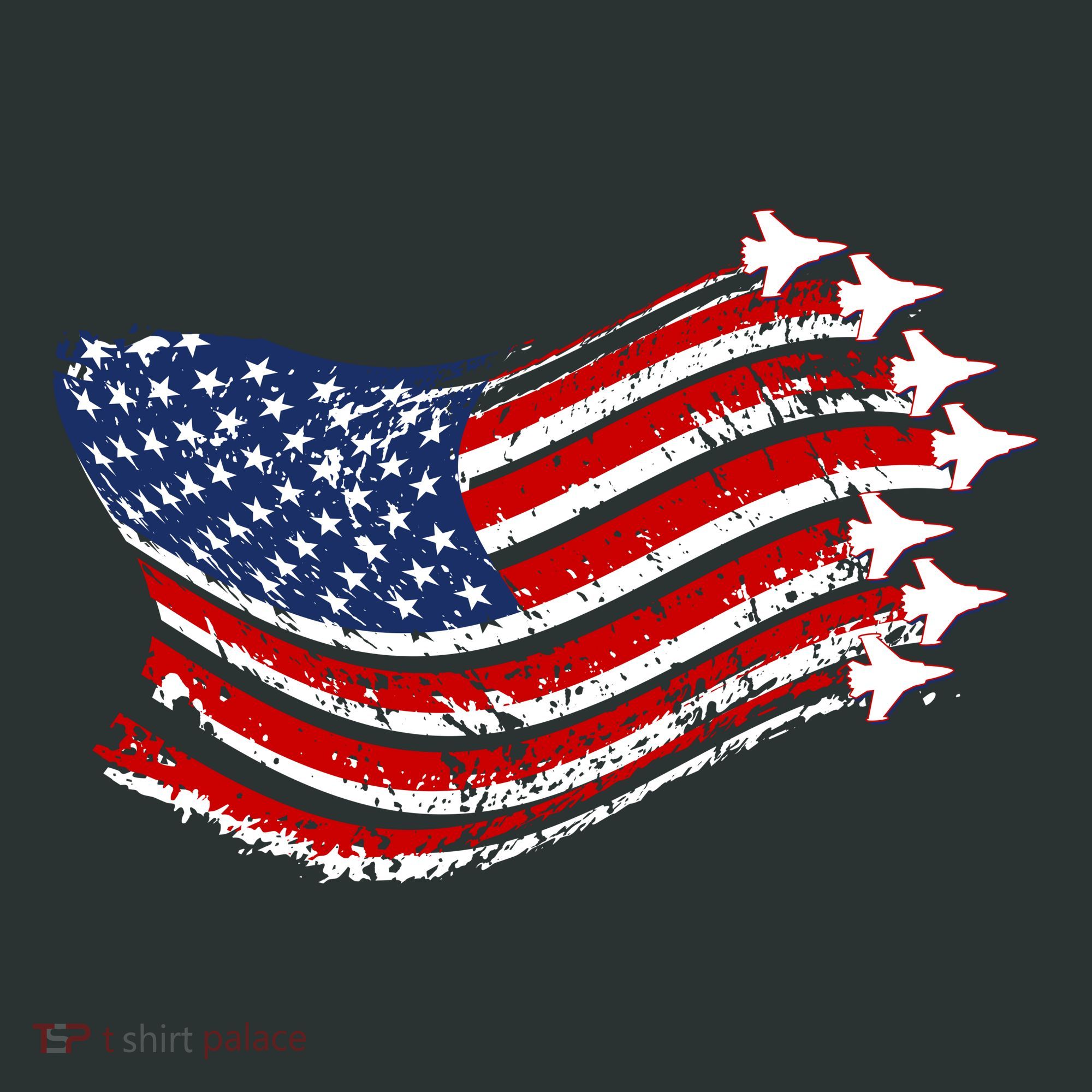 American Patriotic Fighter Jets Usa Flag Mousepad