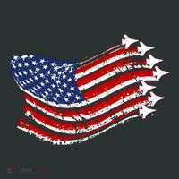 American Patriotic Fighter Jets Usa Flag Baby Bodysuit thumb 2
