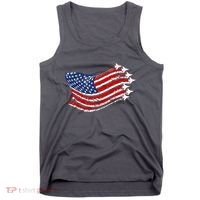American Patriotic Fighter Jets Usa Flag Tank Top thumb 0
