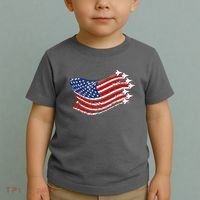 American Patriotic Fighter Jets Usa Flag Toddler T-Shirt thumb 2