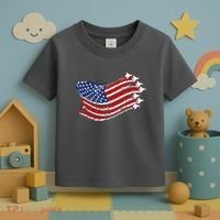 American Patriotic Fighter Jets Usa Flag Toddler T-Shirt thumb 3