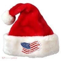 American Patriotic Fighter Jets Usa Flag Santa Hat thumb 0