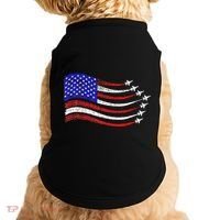 American Patriotic Fighter Jets Usa Flag Waving Doggie Tank thumb 0