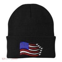 American Patriotic Fighter Jets Usa Flag Waving Beanie thumb 0