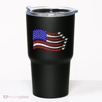 American Patriotic Fighter Jets Usa Flag Waving Tumbler thumb 0