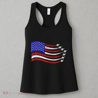 American Patriotic Fighter Jets Usa Flag Waving Women's Tank Top thumb 3