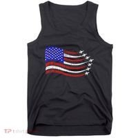 American Patriotic Fighter Jets Usa Flag Waving Tank Top thumb 0