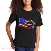 American Patriotic Fighter Jets Usa Flag Waving Kids T-Shirt thumb 2
