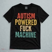 Autism Powered Fck Machine Vintage Autism Awareness T-Shirt thumb 5