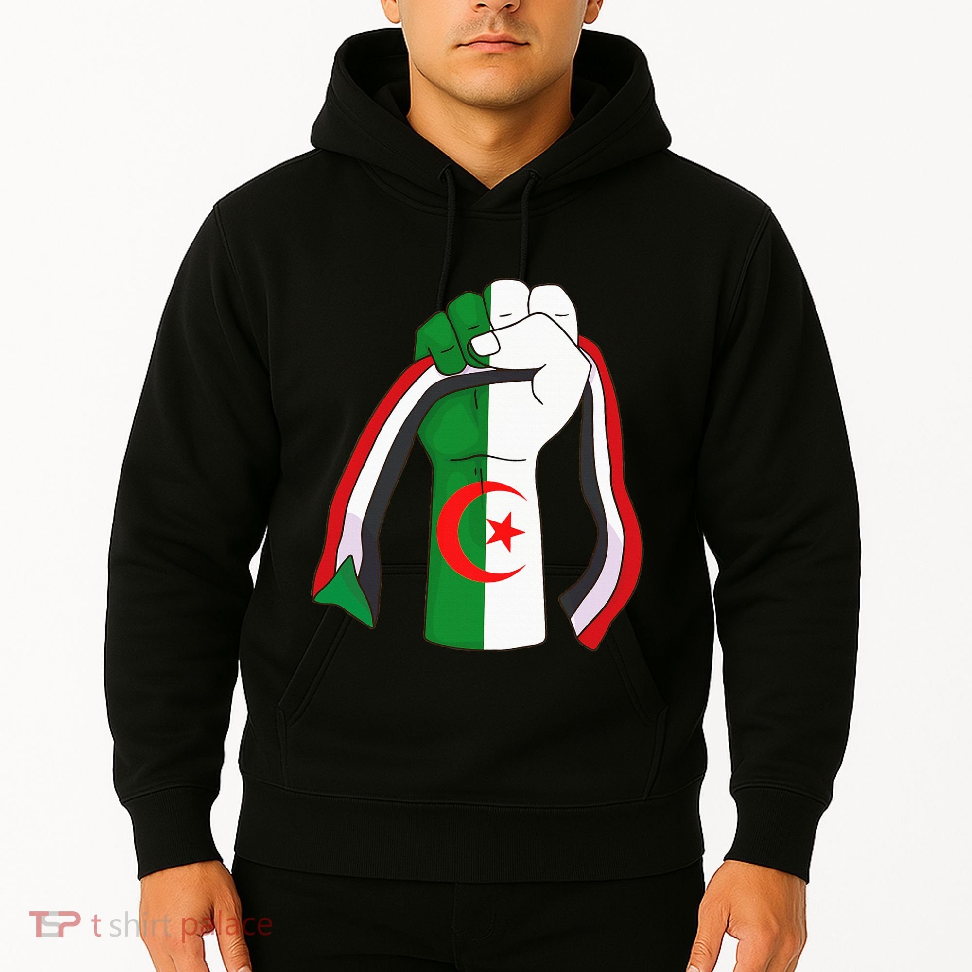 Algerian Palestinian Flag Algeria Stand With Palestine Hoodie