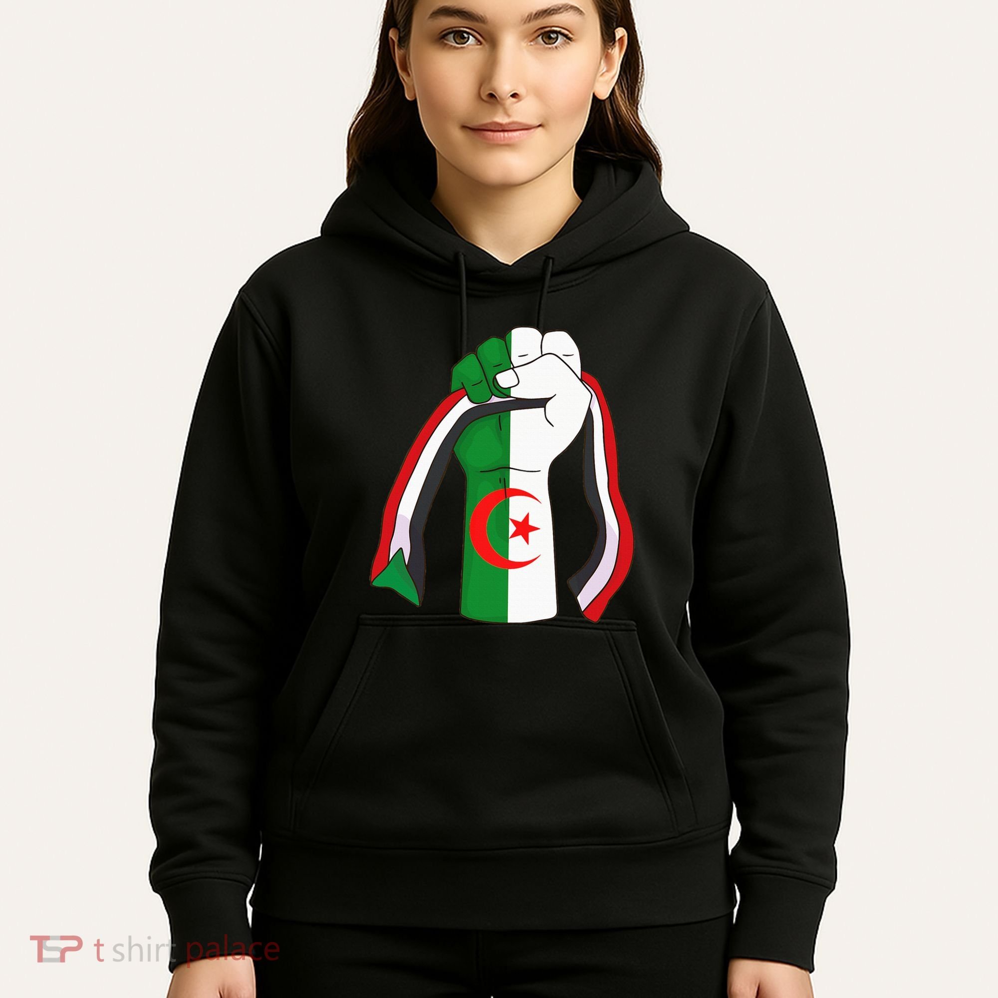 Algerian Palestinian Flag Algeria Stand With Palestine Hoodie