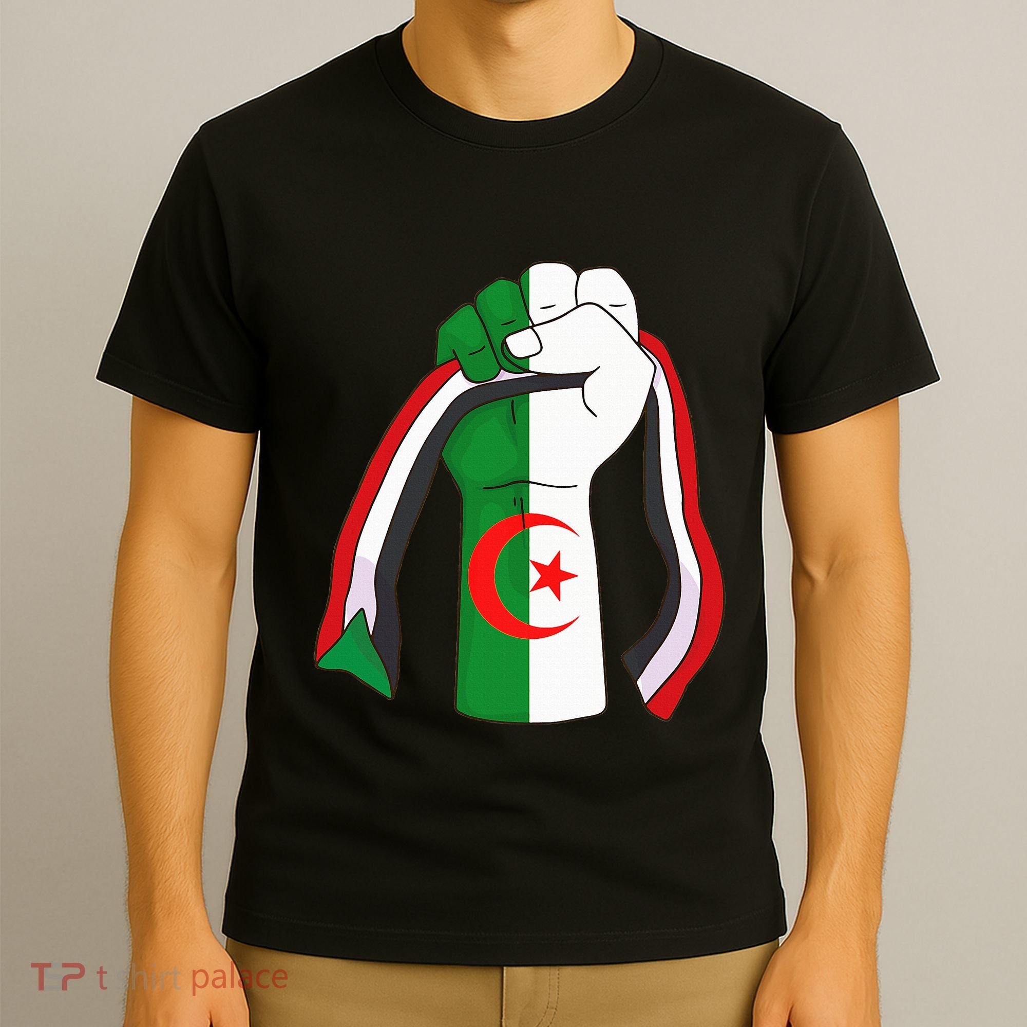 Algerian Palestinian Flag Algeria Stand With Palestine T-Shirt