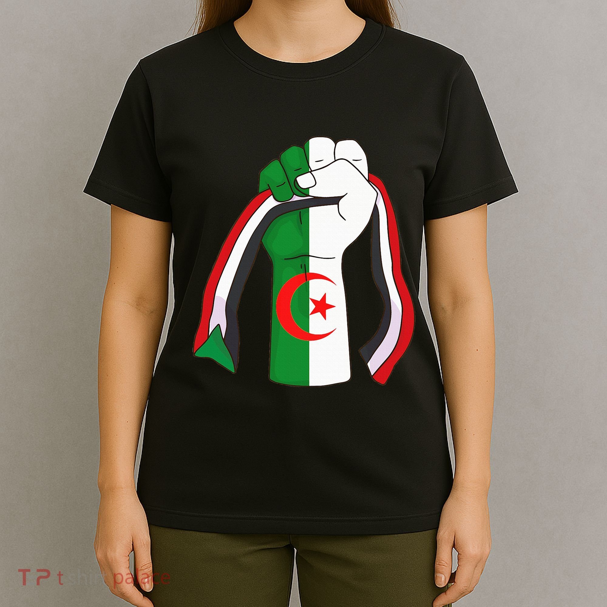 Algerian Palestinian Flag Algeria Stand With Palestine T-Shirt