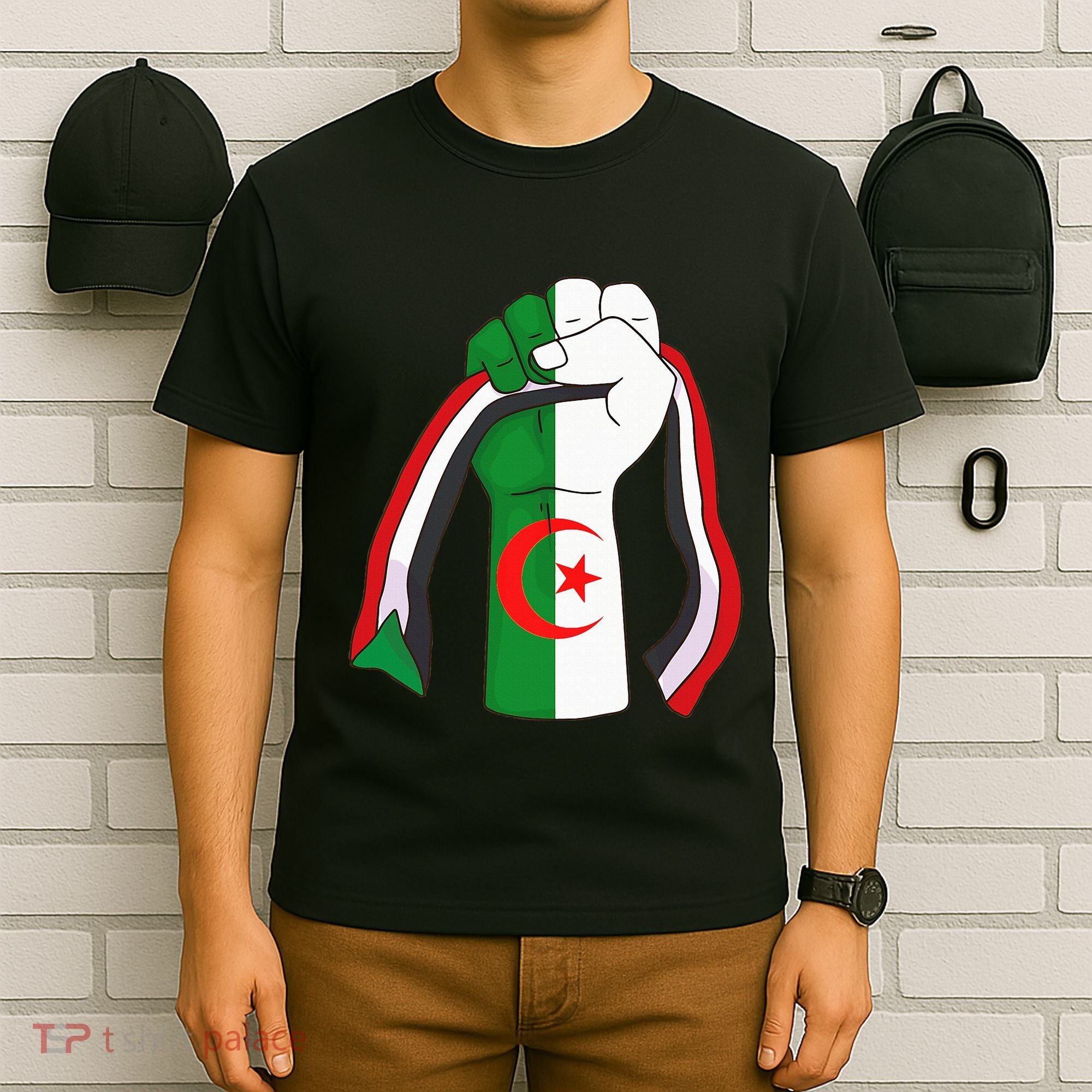 Algerian Palestinian Flag Algeria Stand With Palestine T-Shirt