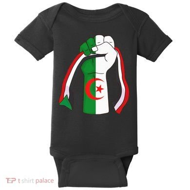 Algerian Palestinian Flag Algeria Stand With Palestine Baby Bodysuit