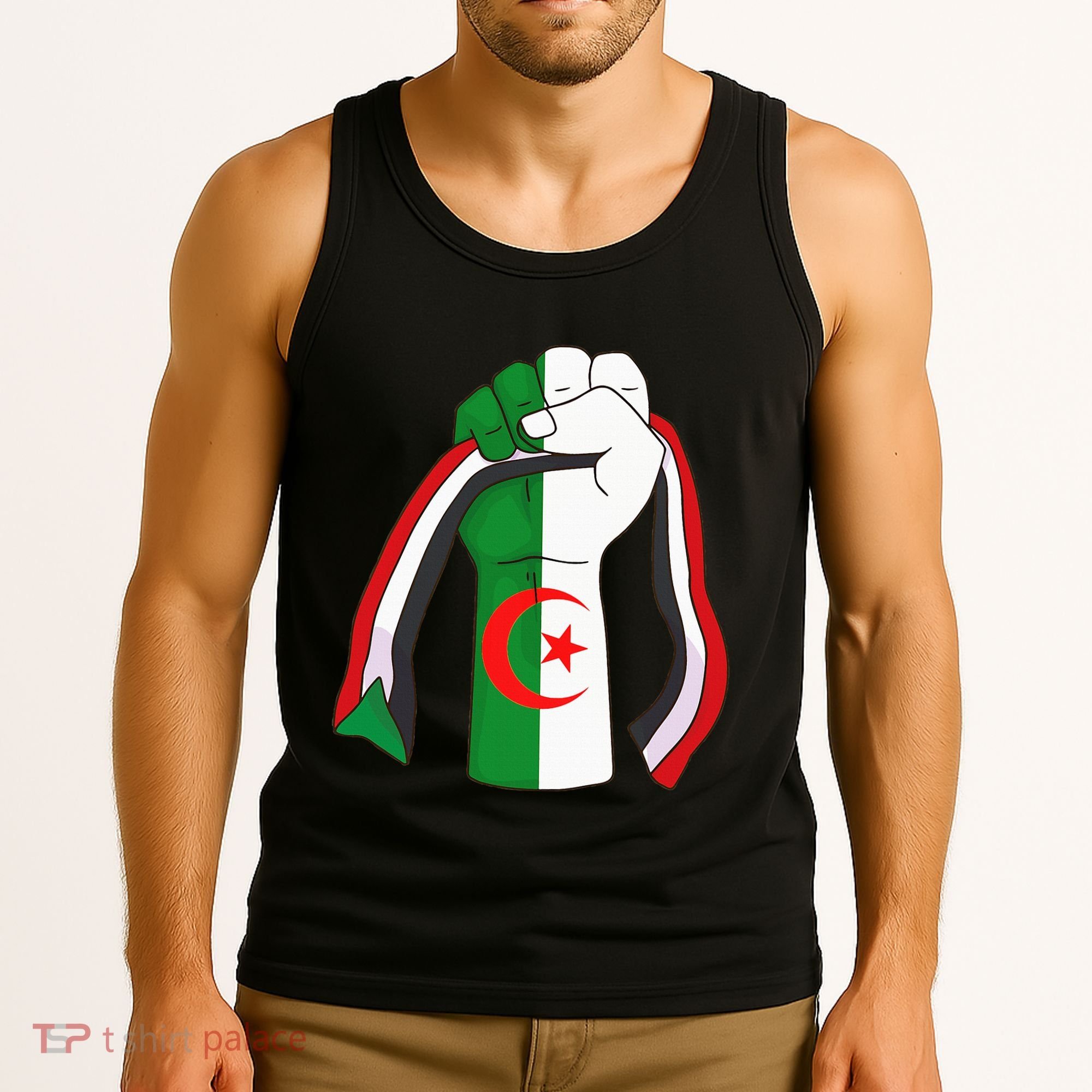 Algerian Palestinian Flag Algeria Stand With Palestine Tank Top
