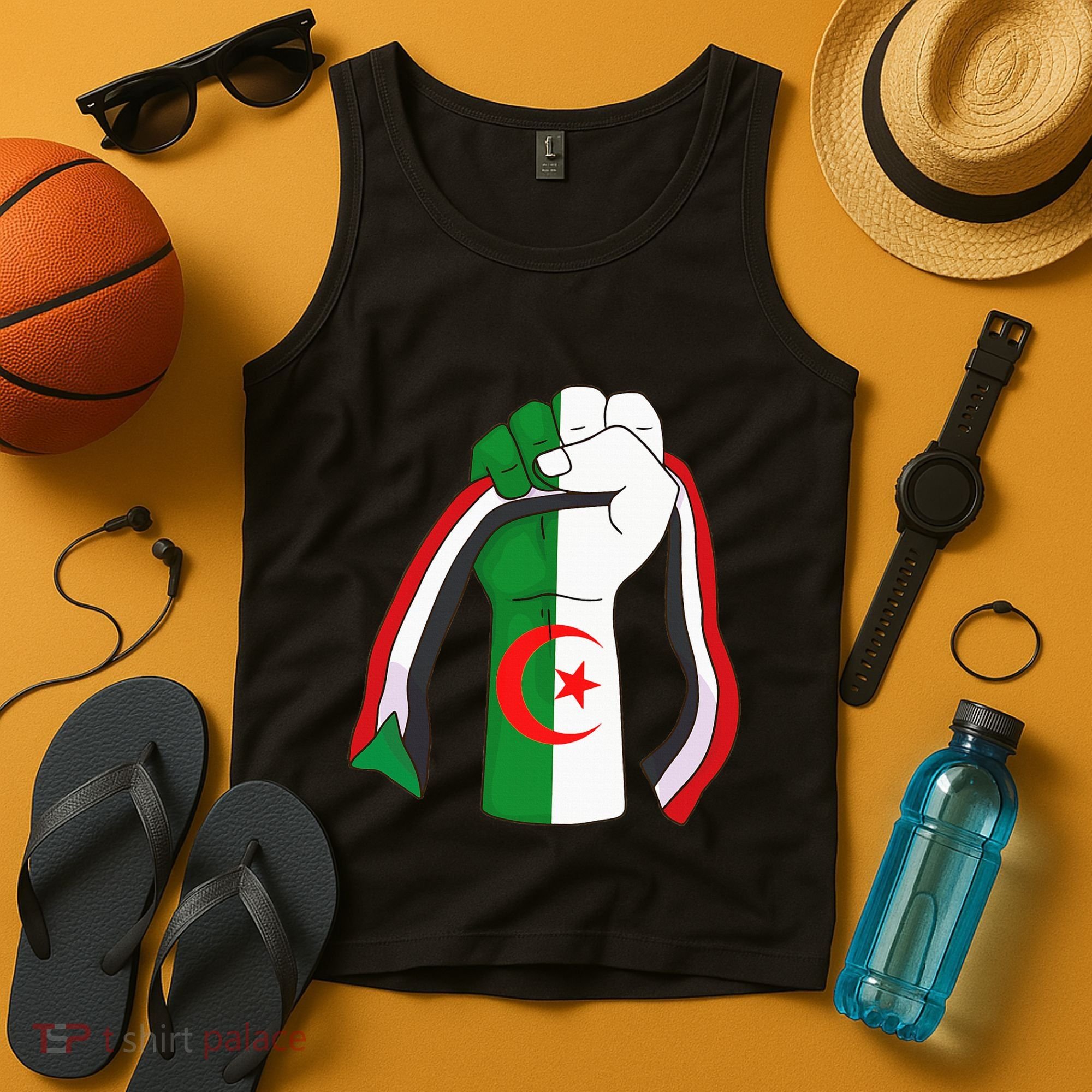 Algerian Palestinian Flag Algeria Stand With Palestine Tank Top