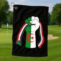 Algerian Palestinian Flag Algeria Stand With Palestine Golf Towel thumb 1
