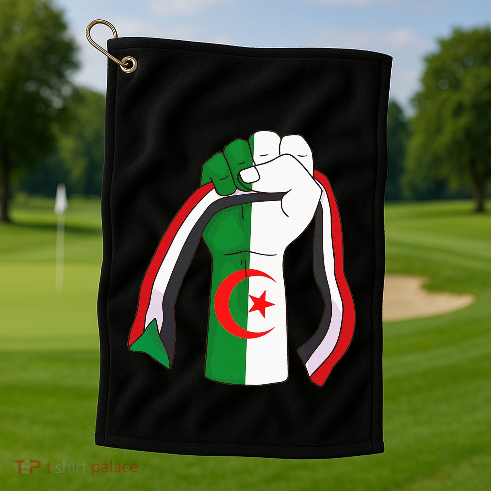 Algerian Palestinian Flag Algeria Stand With Palestine Golf Towel