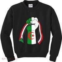 Algerian Palestinian Flag Algeria Stand With Palestine Kids Sweatshirt thumb 0