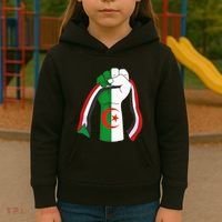 Algerian Palestinian Flag Algeria Stand With Palestine Kids Hoodie thumb 3