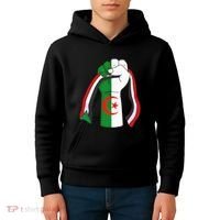 Algerian Palestinian Flag Algeria Stand With Palestine Kids Hoodie thumb 4