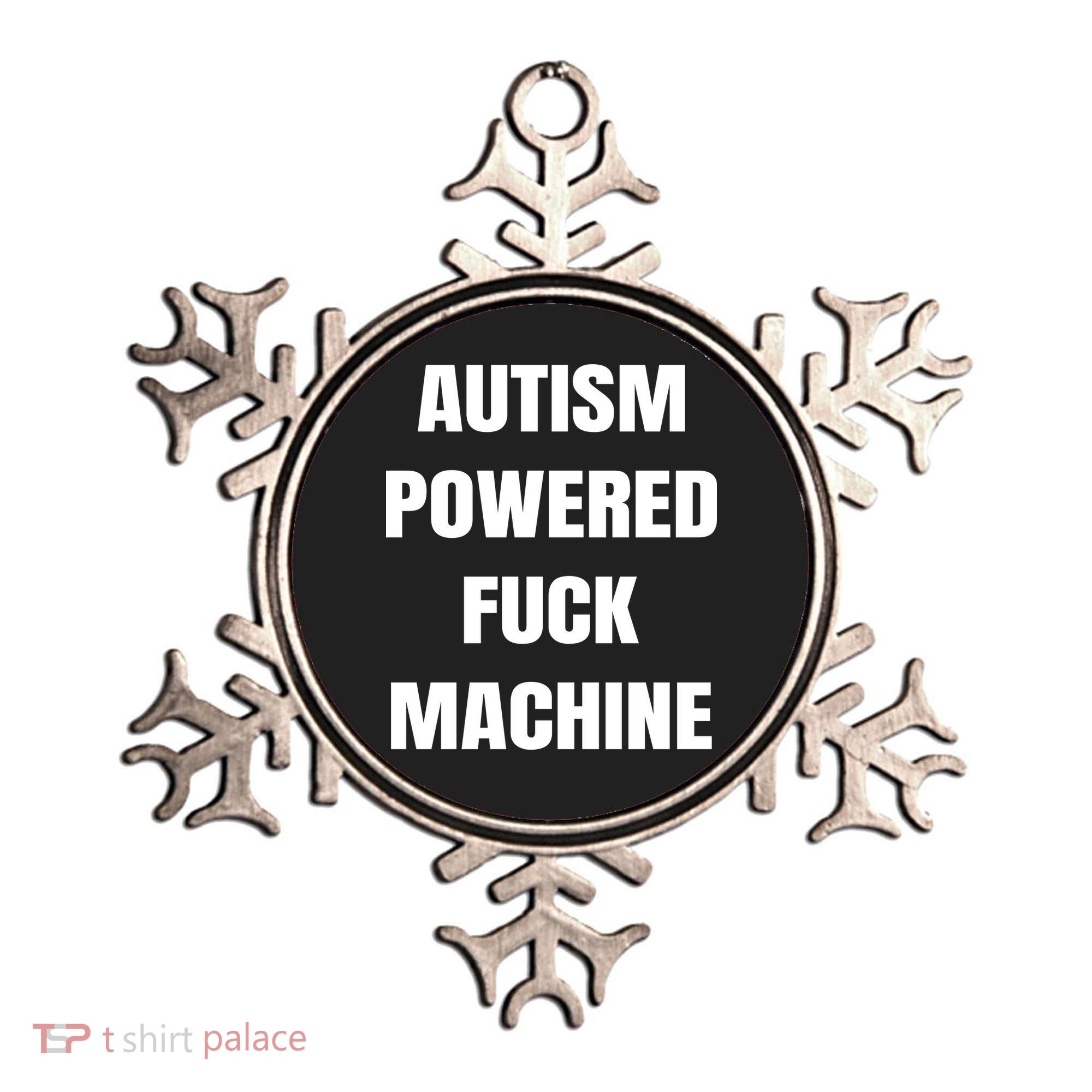 Autism Powered Fuck Machine Ornament