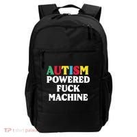 Autism Powered Fuck Machine Funny Autism Quote Gift Backpack thumb 0