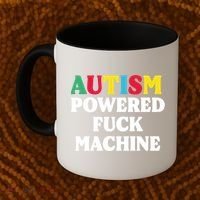 Autism Powered Fuck Machine Funny Autism Quote Gift Coffee Mug thumb 2