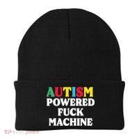 Autism Powered Fuck Machine Funny Autism Quote Gift Beanie thumb 0