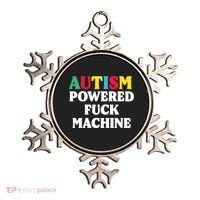 Autism Powered Fuck Machine Funny Autism Quote Gift Ornament thumb 0