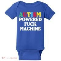Autism Powered Fuck Machine Funny Autism Quote Gift Baby Bodysuit thumb 0