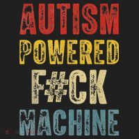 Autism Powered Fck Machine Retro Health Golf Towel thumb 3