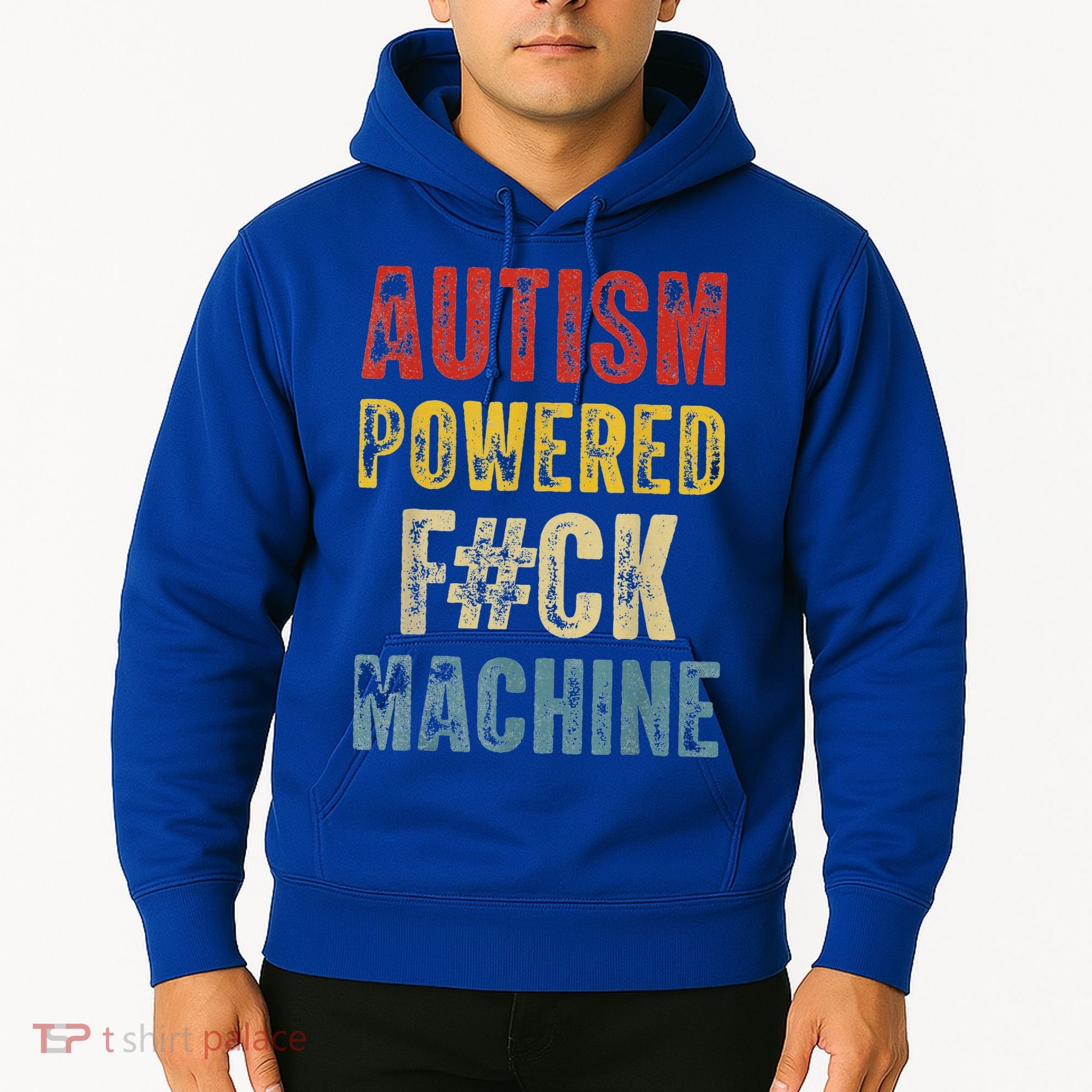 Autism Powered Fck Machine Retro Health Hoodie