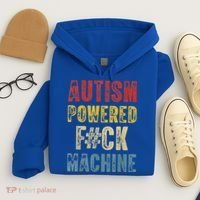 Autism Powered Fck Machine Retro Health Hoodie thumb 4