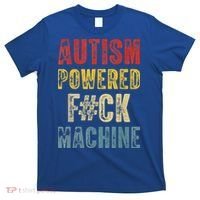 Autism Powered Fck Machine Retro Health T-Shirt thumb 0